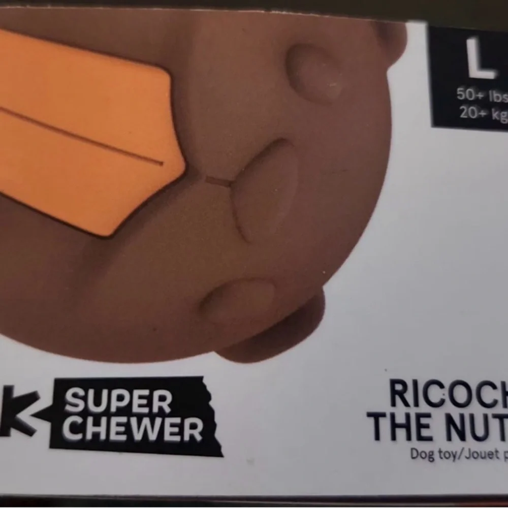 Bark Box Super Chewer L Dog toy NEW RICOCHET THE NUTRIA heavy rubber ball